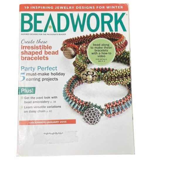 Beadwork Magazine Jewelry Crafting Book u Dec 2014 Jan 2015 Vol 18  No 1 - Picture 1 of 7